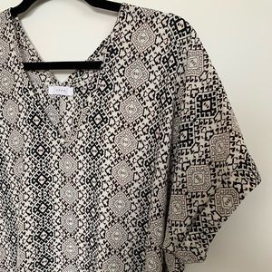Lush Blouse with Aztec Print